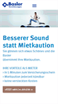 Mobile Screenshot of basler-mietkaution.de